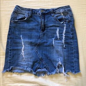 Denim Skirt with Slit